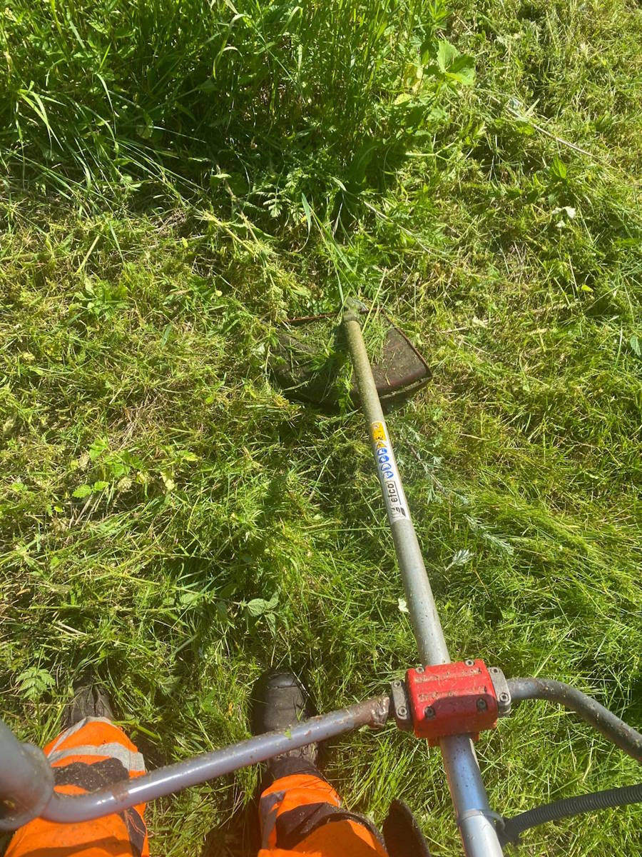 Raivaus keikka isommalla peltoaukiolla